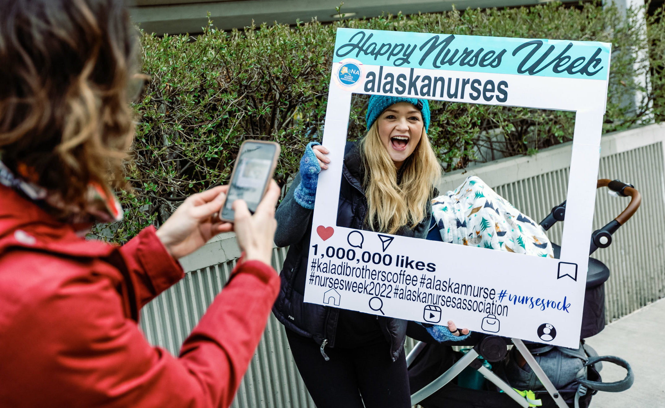 3 nurses participating in Alaska nurses week